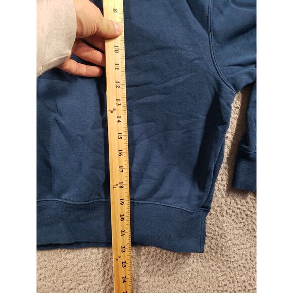 Nike Sweatshirt Women's Large Blue 1/2 Zip Fleece Team Jacket Cotton Stretch - Picture 6 of 12